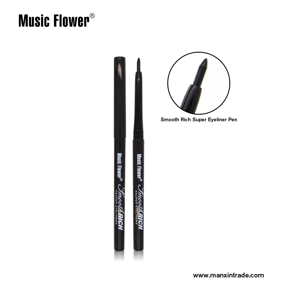 

Music Flower Waterproof Rotary Eyeliner Pen Brand Makeup Retractable Cosmetic Beauty Makeup Tool Eye Liner Pencil, Multi-colored