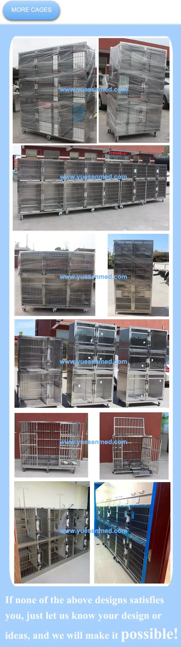 02B More Details of YSVET0510 high quality stainless veterinary cages