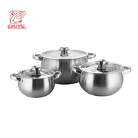 

6 Pcs Stainless Steel Cookware Set Soup Pot Cooking Pot Set