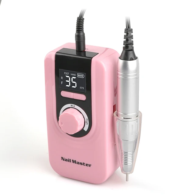 

Drill Nails Tool Portable Pink Nail Drill Machine 35000rpm, White;black;silver...