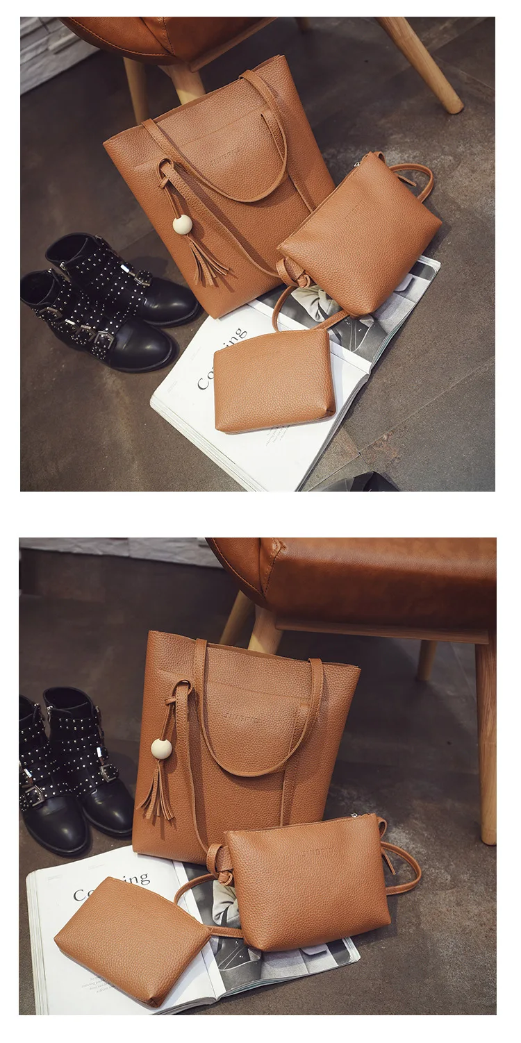 2017 Wholesale Lady Bags Women Handbag 3 Pcs Sets Bag Wholesale Buy