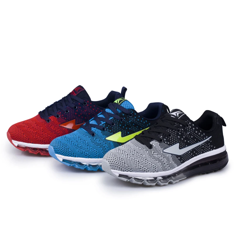 

Wholesale new arrival men shoes sport breathable Fly knit air mix shoes trekking shoes