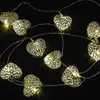 High Quality Wholesale Led Heart Shape Christmas Holiday String Lights Led Sting Light Wedding Garden Pendant Battery Operated