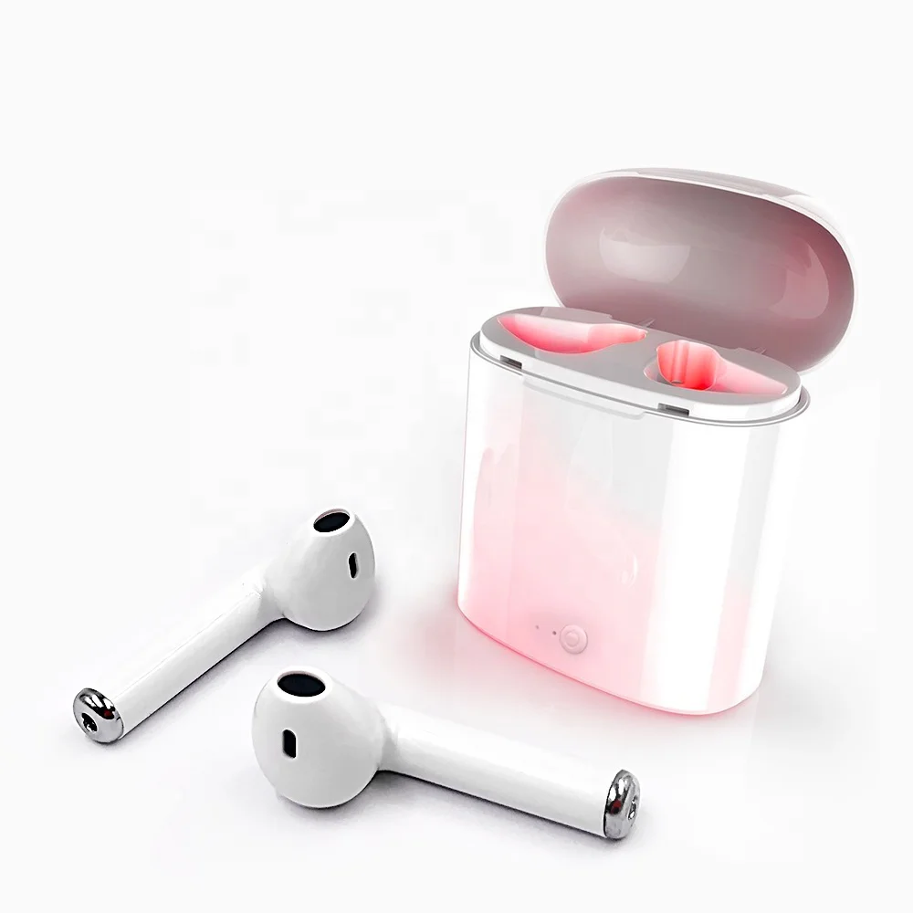 i7S TWS Double Twins Earpiece Bluetooth Wireless Mini In-Ear Sports Earphone With 2 True Wireless Stereo Earbuds & Charging Box