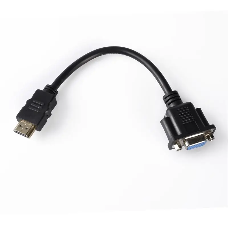 1Pcs D SUB 15 Pin M/F HDMI Male to VGA Female Connector Adapter Converter Cable 20cm Hotin Car