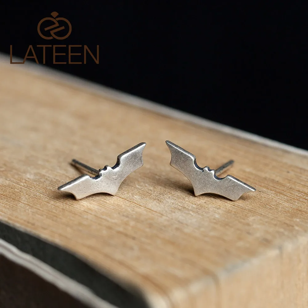 

Punk S925 Sterling Silver Trendy Bat Wings Animal Stud Earrings Women Girls Men Christmas Gift