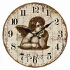 Attractive crafts painted antique look wooden wall clock for sale