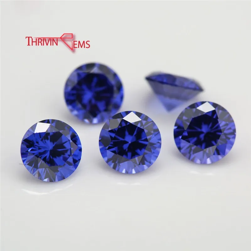 

Thriving Gems hot selling loose specials colored zirconia round cut cz stones for jewelry