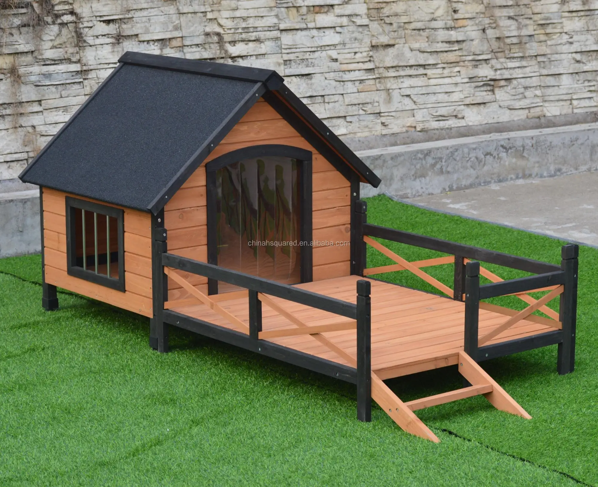 wooden dog kennels