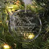 Name Engraved Glass Felt Lost Christmas Ornaments For Loving Memory Beloved Person