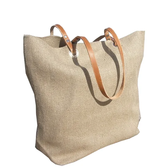 Jute Tote Bag With Leather Handles Wholesale Jute Tote Bags Buy Jute