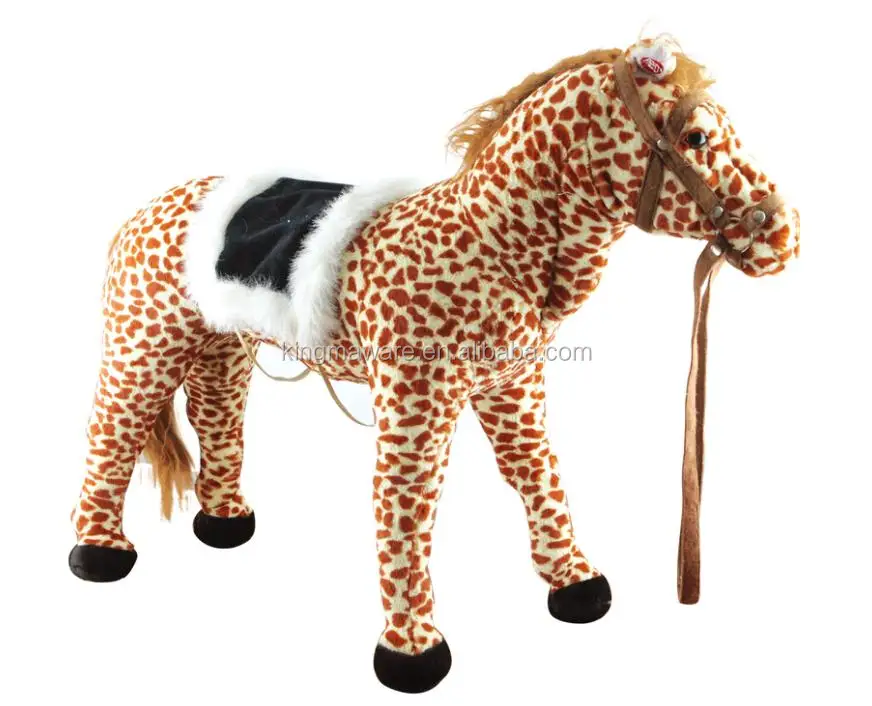 Factory Wholesale Plush Standing Horse Lifesize Plush Riding Horse
