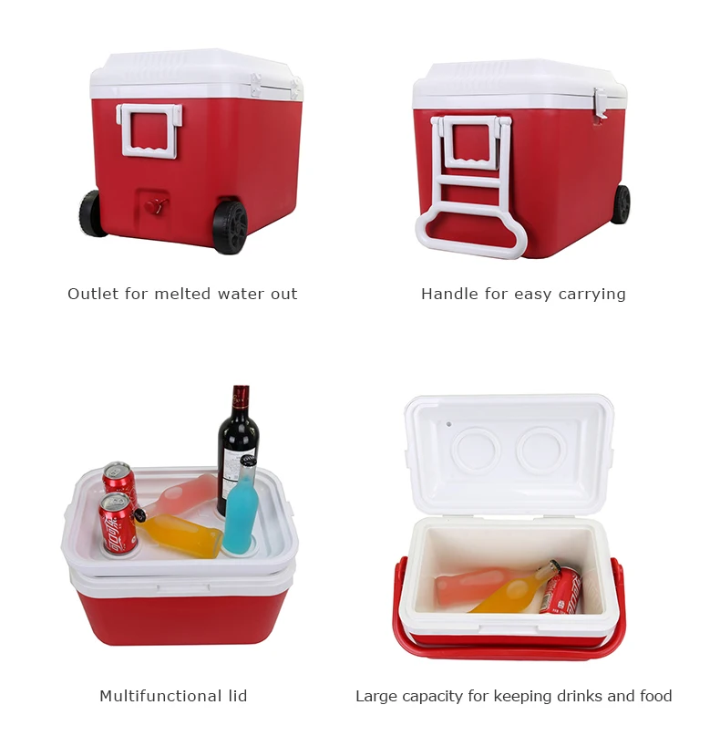 Cool Box Car 50l Ice Cooling Box Promotional Wheeled Cooler Box With ...