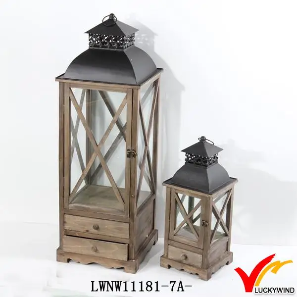 Vintage Large Wood Discount Decorative Lanterns With Drawer Buy