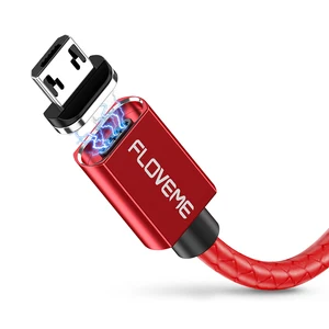 FLOVEME Magnetic Micro USB Fast Charging Cable LED Light