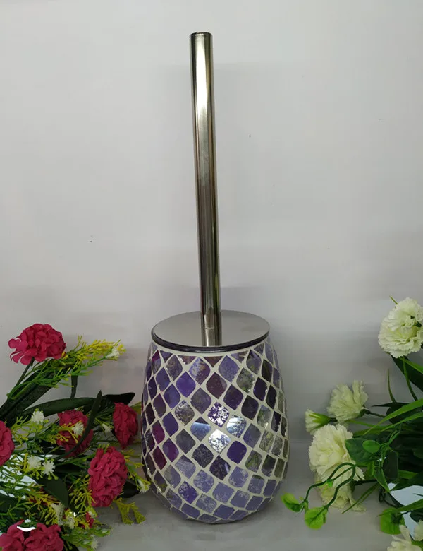 mosaic toilet brush holder