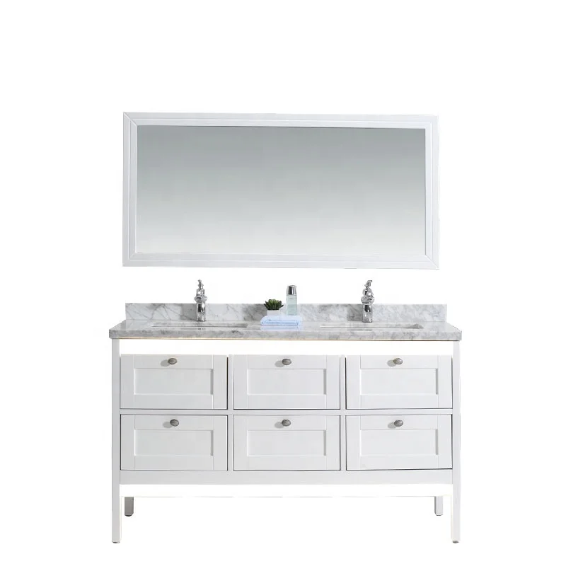 Mobile Bagno Doppio Lavabo Shabby.