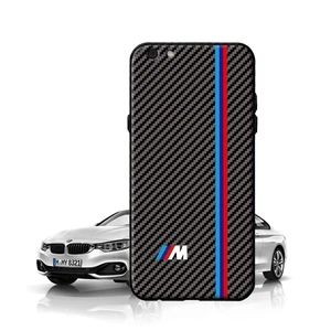 BMW Amg Sline Car Logo Cell Phone Covers For iphone Xs Max 7 8plus Carbon fiber case For iphone case