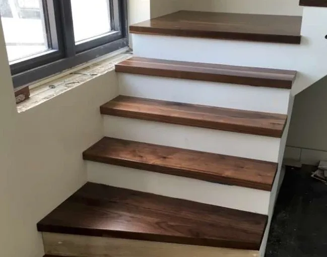 Natural American Walnut Solid Wood Interior Stair Step Treads Buy Wood Stair Step American Walnut Wood Treads Natural Wood Stair Treads Product On
