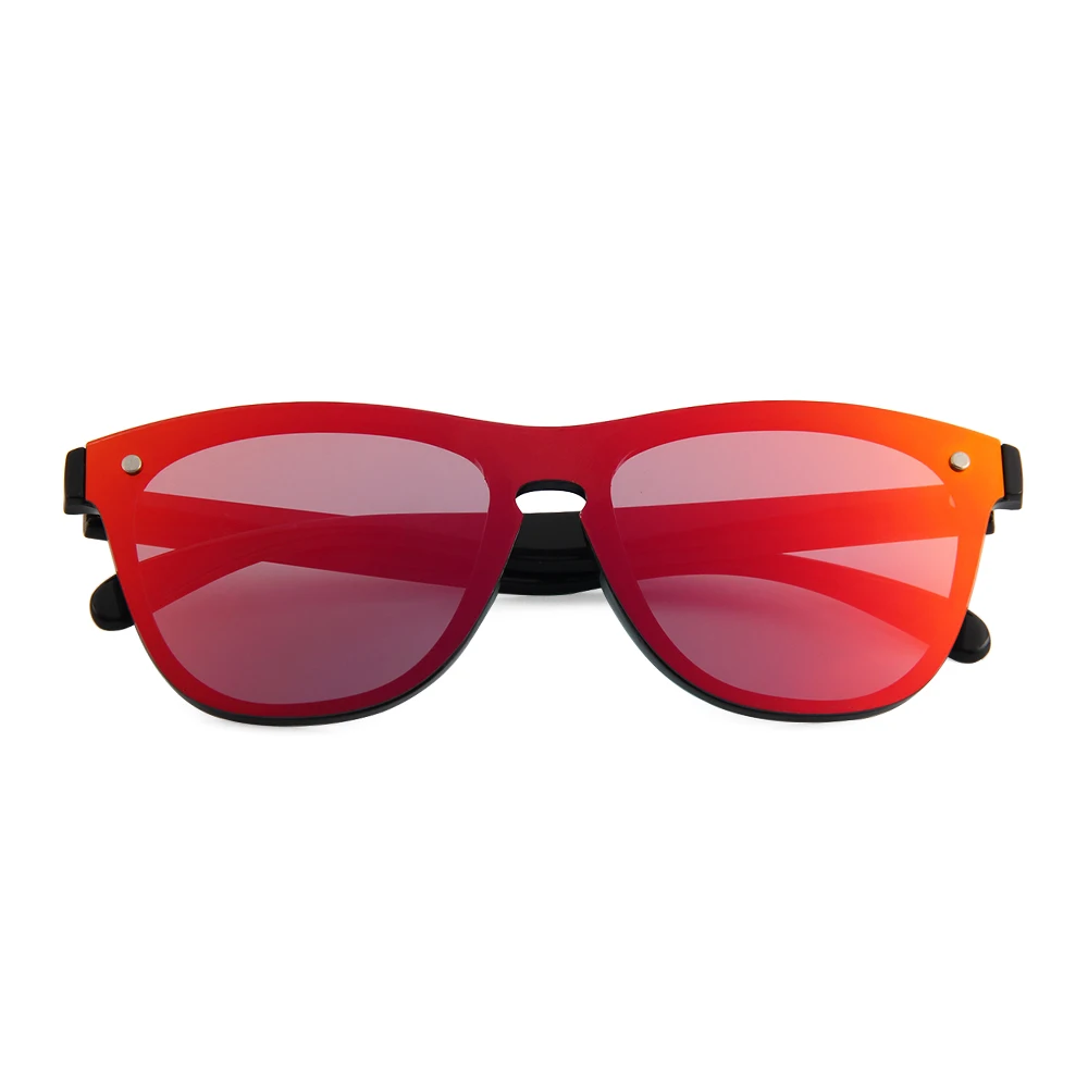

Leisure fancy Black frame with Red REAL lens cheap bulk buy sunglasses, Black frmae with red real lens