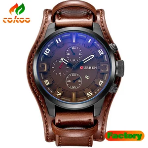 Hot Sale CURREN Men Casual Watch Top Brand Luxury Men Leather Quartz Watches 30M Waterproof 2