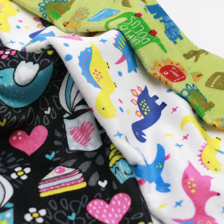 10mts Moq Customized Designs Printed Super Soft Minky Fabric Buy