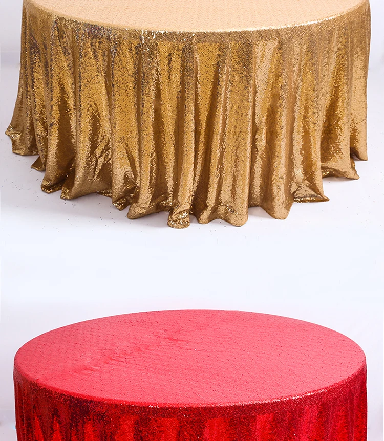High Quality Dining Round Table Cover Fancy Danming Rectangular Sequin