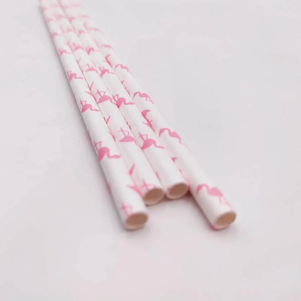
197mm colorful various patterns biodegradable drinking straws paper machine making 