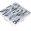 Linear Mosaic Stone and Glass mosaic tiles--peel and stick tiles