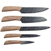 Royal 5PCS Black Painted knife set with white dot and TRP handle