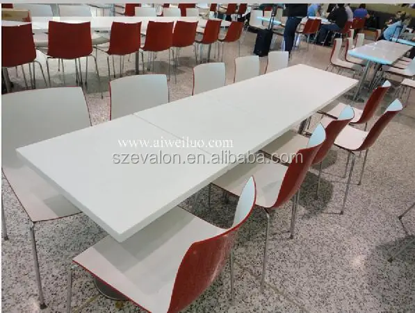 Solid Surface Snow White 8 Seater Marble Dining Table Solid