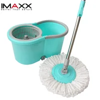 

Low Price Hand Press Folding Spin Twist Mop With Two Microfiber Heads