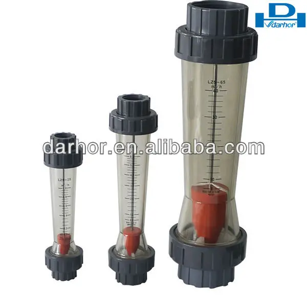 LZS Clear Direct Reading Plastic Pipe Water Flow Meter