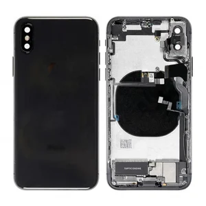 For iPhone X Battery Back Housing Frame Assembly With Small Parts Silver Black