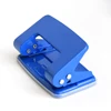 Wideny Desktop Hand Held 6 mm 2 Hole Metal Round File Binding Paper Punch With Paper Scale