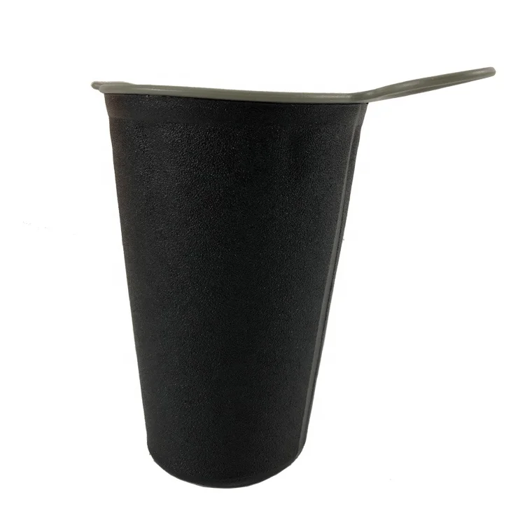 

Promotional BPA Free Black Color 200Ml Disposable Drinking Foldable TPU Reusable Cup For Runner