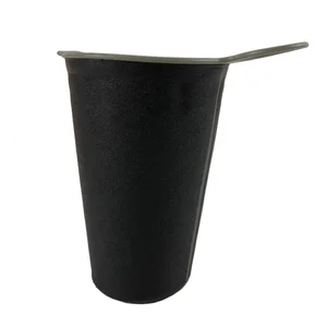 Promotional BPA Free Black Color 200Ml Disposable Drinking Foldable TPU Reusable Cup For Runner