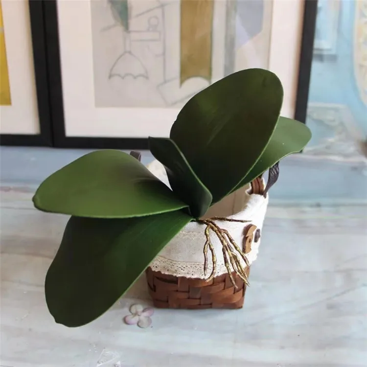 

Artificial green plant leaves real touch orchid leaf butterfly orchid leaves, N/a