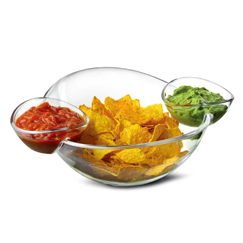Custom Food Vegetable Fruit Snack Bowl Plastic Transparent Chip And Dip