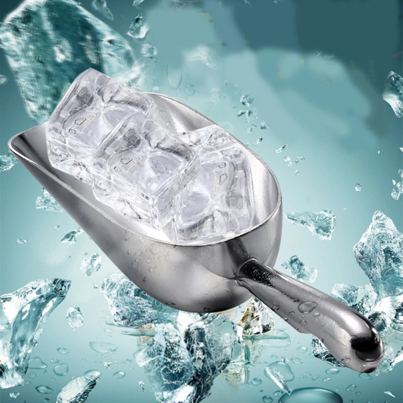 

Bar Tool Metal Stainless Steel Ice Scoop Ice Shovel, Silver