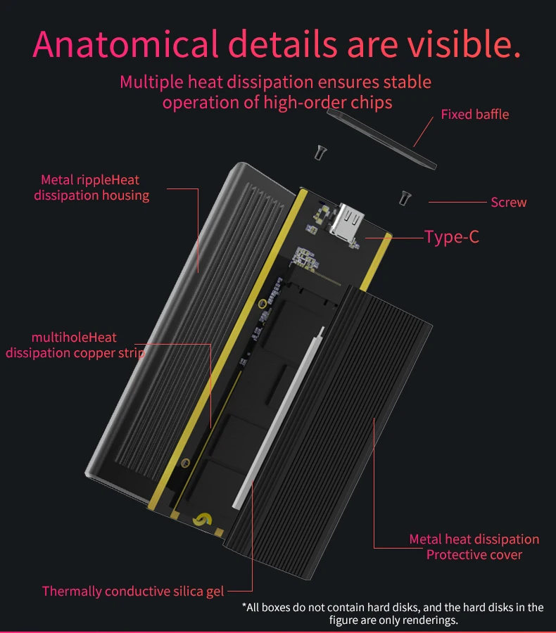 Cheap China Factory Jms583 Pc280y M.2 Sata External Ssd Enclosure Usb 3 ...