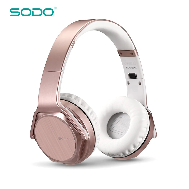 

SODO MH3 Factory 2018 Wholesale Wireless Headset and Speaker Bluetooth Headphone with Micro SD Player FM Stereo Radio, Black;rose gold;yellow;red