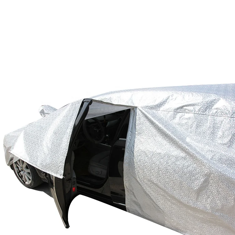 
Top Quality UV Protection Driver-Side Zippered Opening Waterproof Dustproof PEVA Car Park Cover 