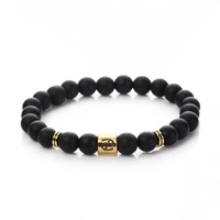 

Women Men Cancer Black Matte Onyx Bead Zodiac Bracelet