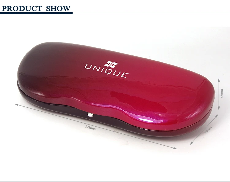 Unique Designer Glitter Metal Pu Optical Glasses Case Eyeglass Cases