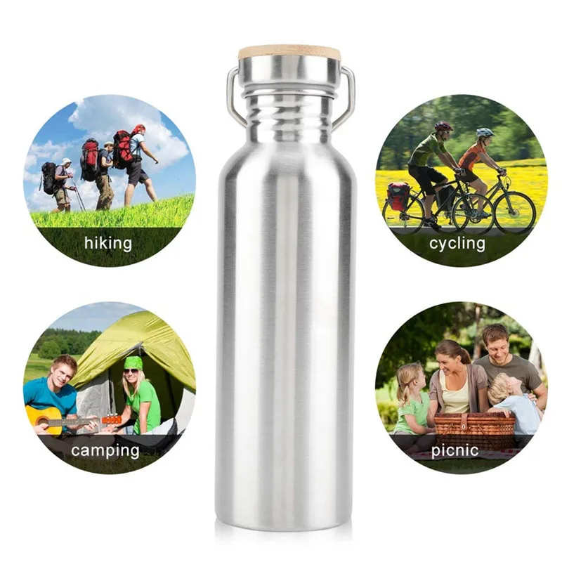 BPA Free Multi-color 350ml 500ml 750ml 1000ml vacuum insulated stainless steel leak-proof double wall hot sport water bottle 