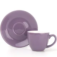 

100ml Personalized Colored Glazed Ceramic Espresso Coffee Porcelain Cup and Saucer Set