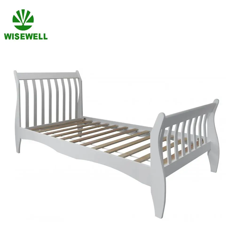 Beds & Mattresses Single Bed Frame Solid Pine Wood White