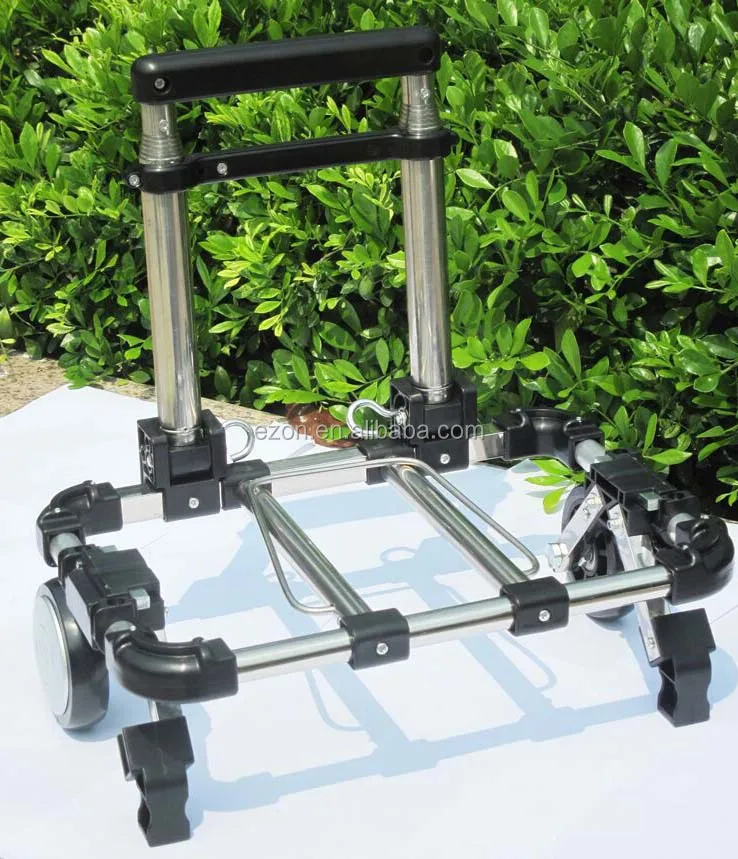 Mini Folding Luggage Cart With Telescopic Handle Small Foldable Shopping Trolley For Easy