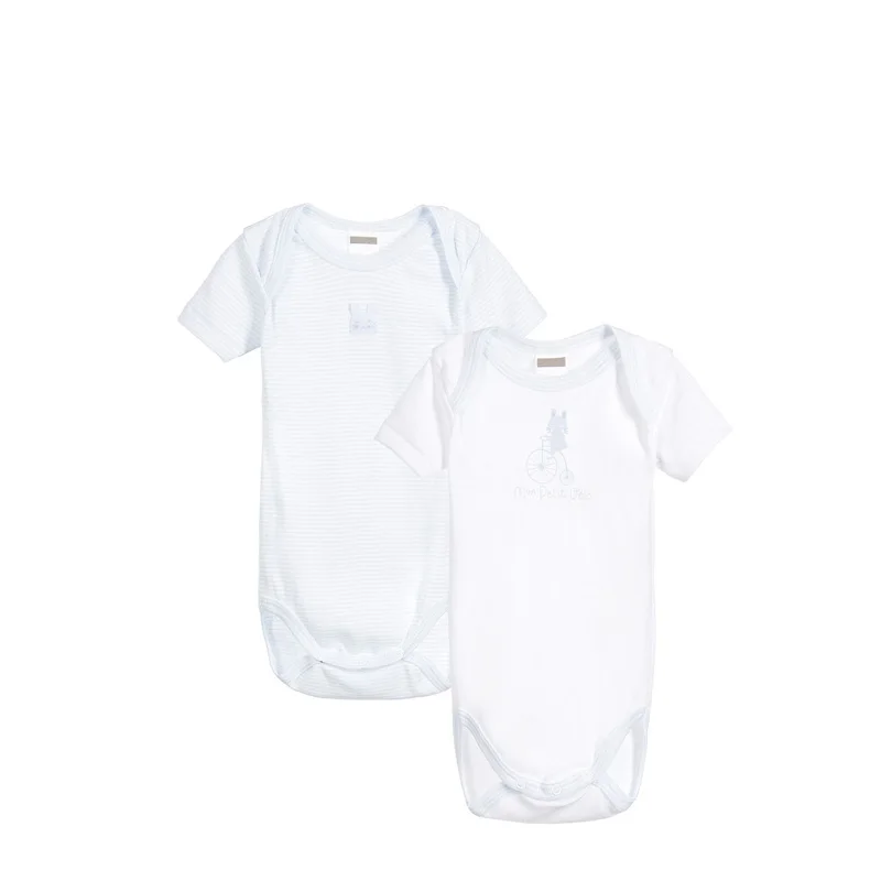 Natural Color Cotton Interlock Short Sleeve Baby Grow Baby Sleeping